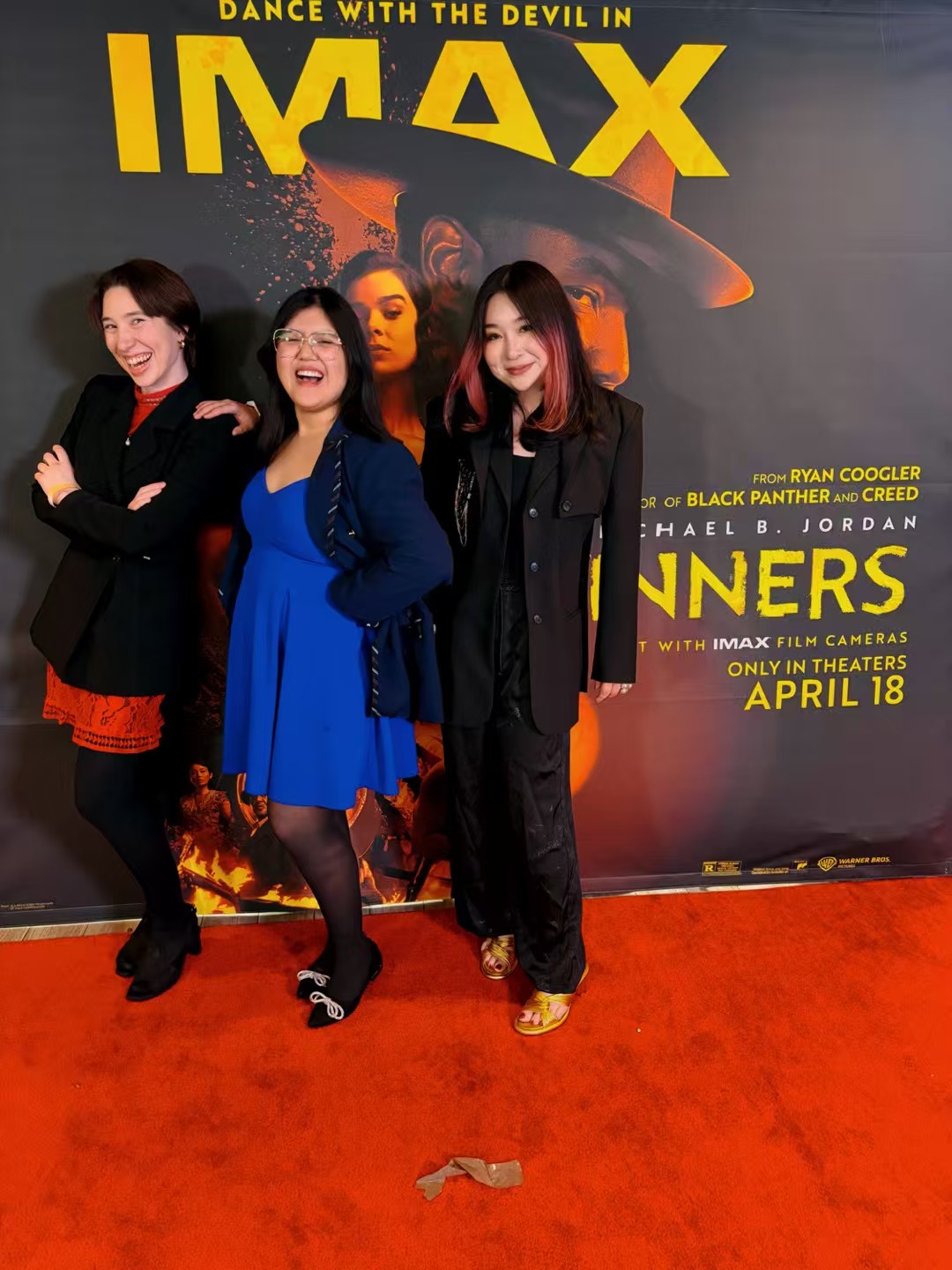 Our podcast team at the Sinners premiere