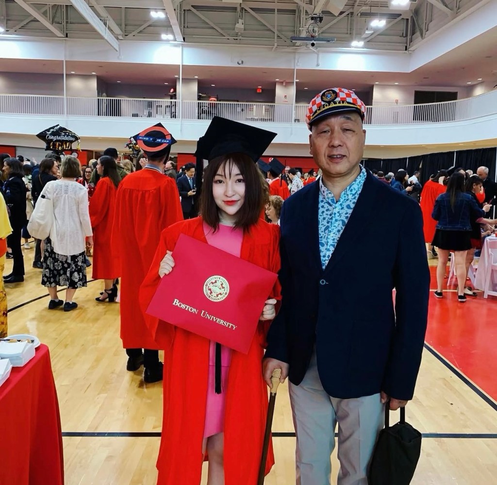 Faith Wang at her Boston University graduation