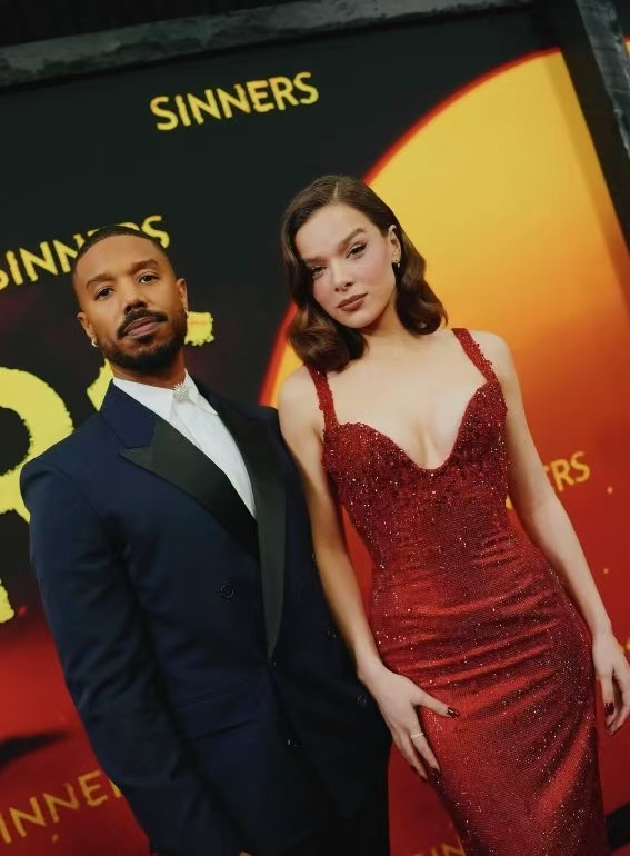 A red carpet moment at the Sinners premiere